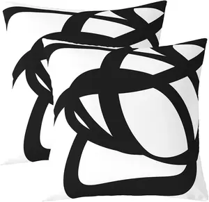 Black and White Pillow Cover,Soft Geometric Decorative Throw Pillow Case for Sofa Stripe Line Pillow Case,Cushion Cover Abstract Cushion Case