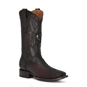 MN CUADRA Lisboa Cherry Embroidery & Laser & Woven Square Toe CU746 Men's Western Style Boots