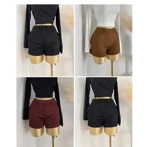 Suede High Rise Shorts