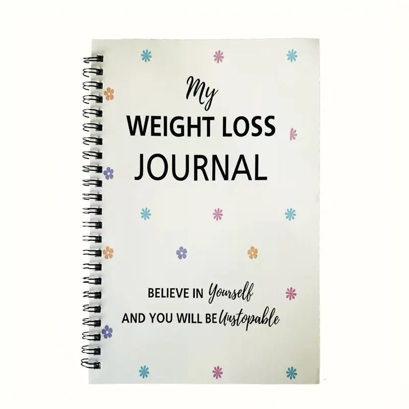 My Weight Loss Journal, Spiral Bound Planner, Inspiring Quote: Believe in Yourself, Be Unstoppable, Perfect Companion for Your Fitness Journey, Planner Notebook