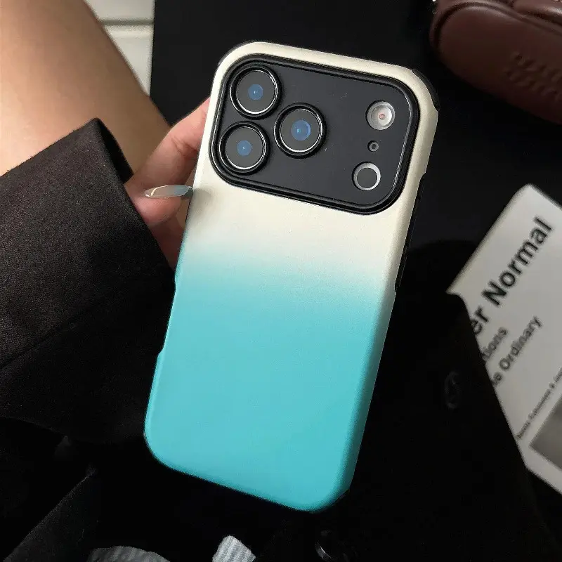 Luxury Gradient 2-in-1 Shockproof Phone Case Cover for iphone 17 phone case 16 pro max 15 Plus 14 13 12 11 Cute, clear, military-grade, high-end, durable, shockproof, and drop-resistant 2-in-1 glossy phone case