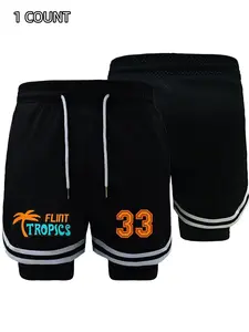Men's Letter & Number Print Drawstring Waist Basketball Shorts, Athletic Shorts, Logo Shorts, Breathable Lightweight Shorts, Casual Quick Drying Breathable Regular Fit Shorts, Summer, Back To School Clothes