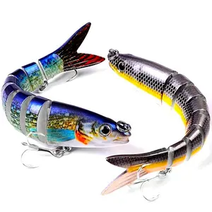 Artificial Fishing Lure, Multi Jointed Swimbait Crankbait, Slow Sinking Bionic Artificial Bait, Freshwater Saltwater Trout Bass Fishing Accessories, Saltwater Fishing Lures