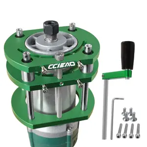 Router Table Lifting Base, Router Lift for 65mm Diameter Motors, 4 Jaw Lifting Jack Platform Clamping Router Table Lifting System, Heavy Duty