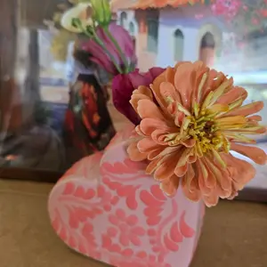 Pink Heart Vase