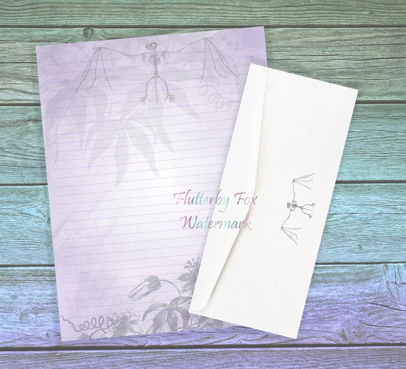 Bat Bones Stationery Set | Bat Bones Writing Paper