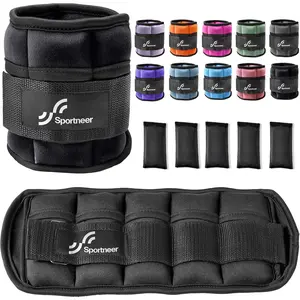 Sportneer Adjustable Ankle Weights 1 Pair 2 4 6 8 10 Lbs Leg Weight Straps for Women Men, Weighted Ankle Weights Set for Gym,Fitness, Workout,Walking, Jogging,1-5 Lbs Each Ankle, 1 Pair 2-10 Lbs No Brand