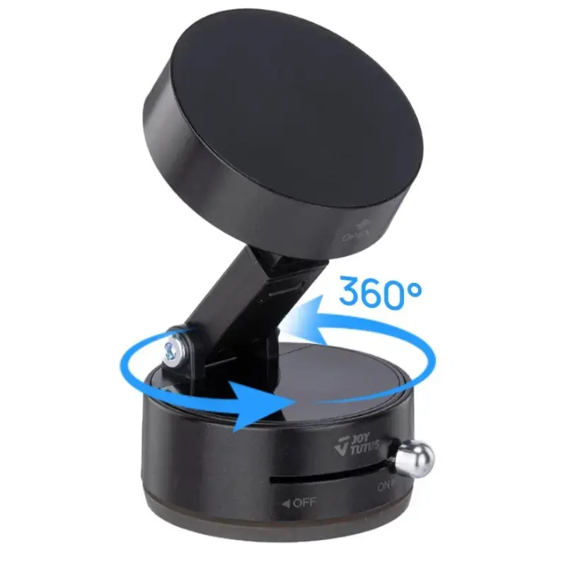 【Summer Survivals】Joytutus 360° Rotatable Vacuum Suction Car Phone Holder for Apple & Android with Powerful Suction GPS Navigation Hands-Free Calls Compact Design 10KG Support Foldable Extendable Retractable