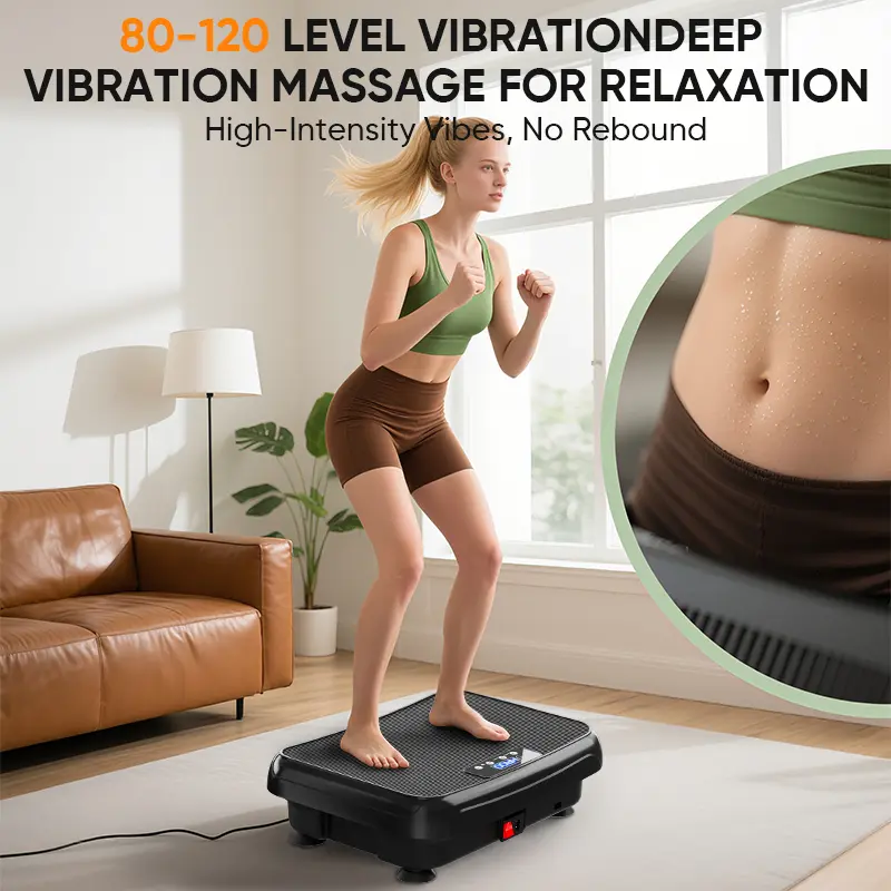 Tisscare Mini Vibration Plate Exercise Machine, Lymphatic Drainage Device,  Whole Body Workout Platform for Home Fitness, Pure Black Easy to Clean,  Simple to Use, Great Gift for Women & Girls - TikTok