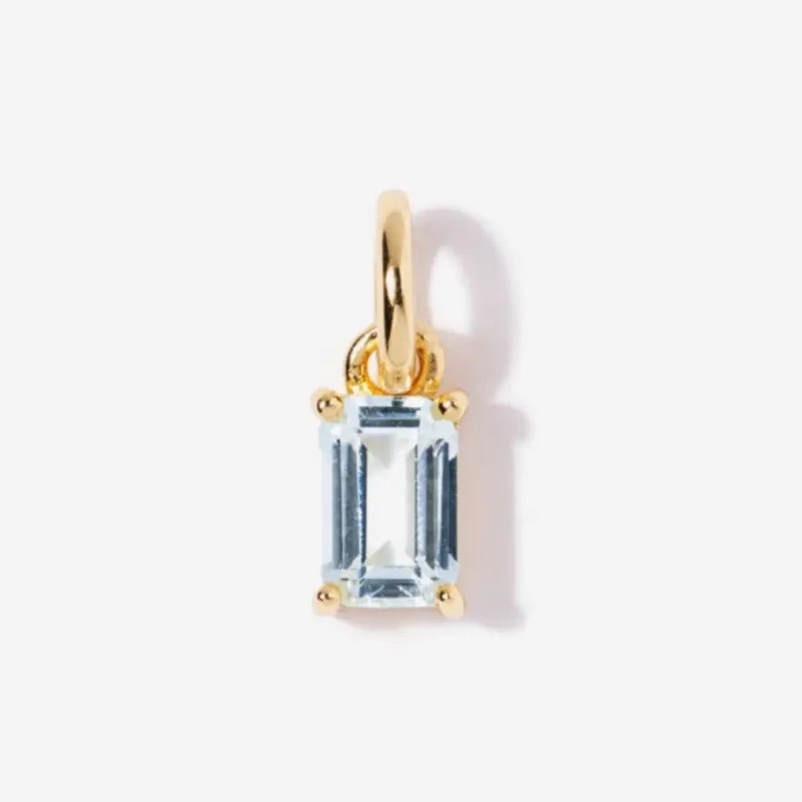 Aquamarine Necklace Charm