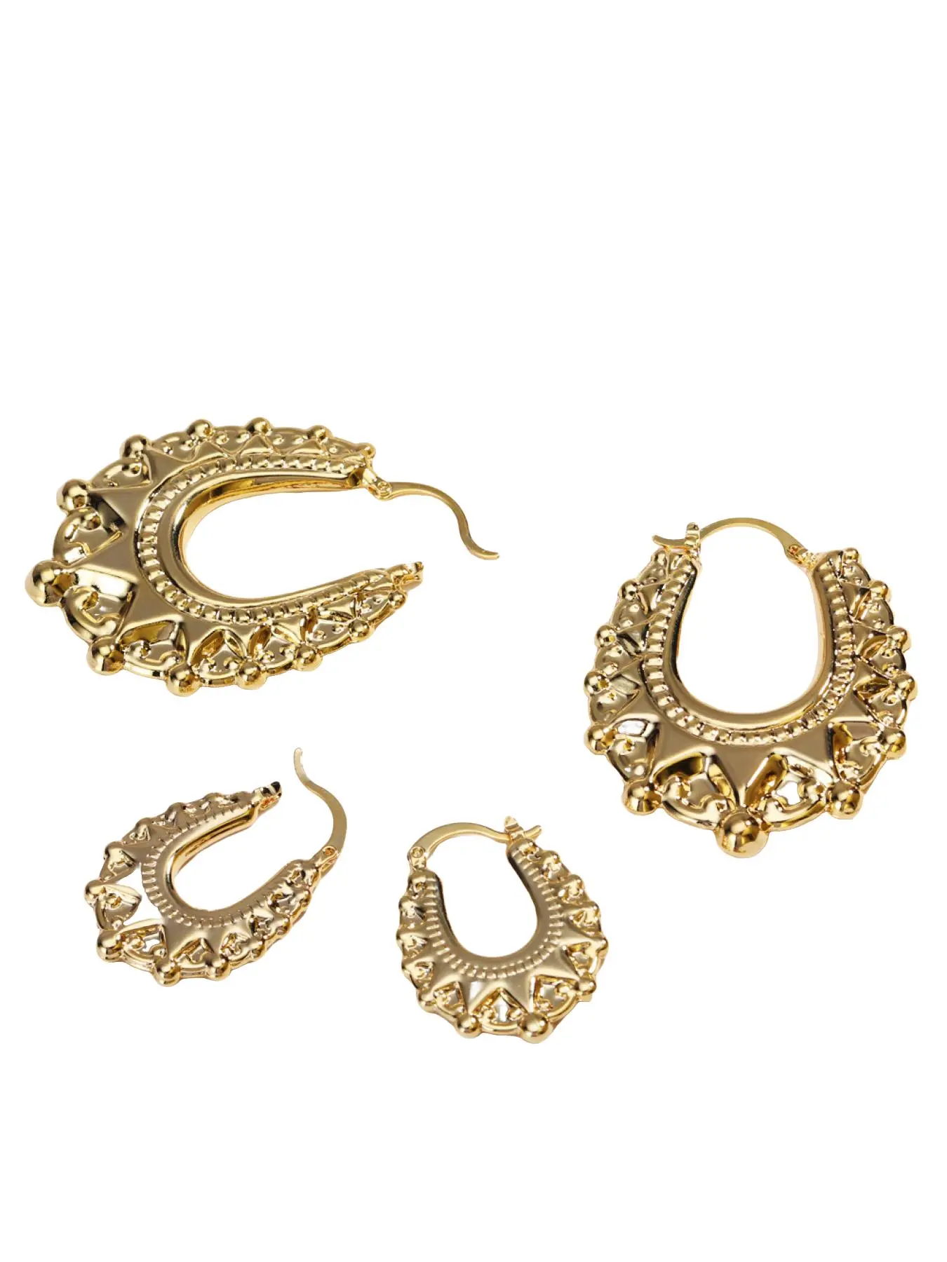Round Gypsy Creole Earrings Bohemian Tribal Chic Lightweight Hinge Hoops For Daily Wear And Gifting Boho Style Jewelry