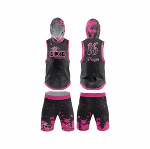 Bomb Squad Pink 7v7 Flag Football Uniform - Lightweight Moisture-Wicking Fabric, Slim Fit, Bold Design, Customizable, Youth & Adult Sizes, Athletic Techwear