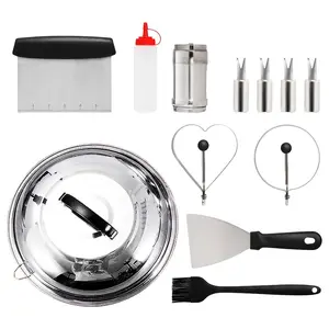 Dr. Camp 12 PCS Grilling Accessories, Grill Tools Set, BBQ Accessories, Stainless Steel Utensils Handles grills