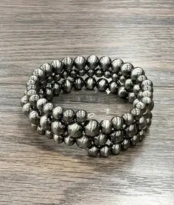 Polished Western Bead Wrap Bracelet
