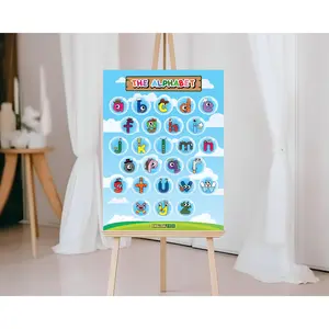 English Tree Alphabet Buds Lowercase Wall Poster