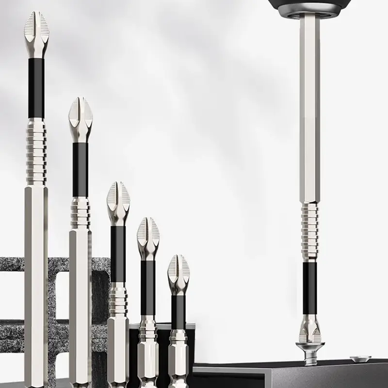 K5 Impact-Resistant and Non-Slip Bit,Impact Driver Bit Set,Titanium Alloy Impact Non-Slip Cross Head,High Magnetic Screwdriver Drill Bit