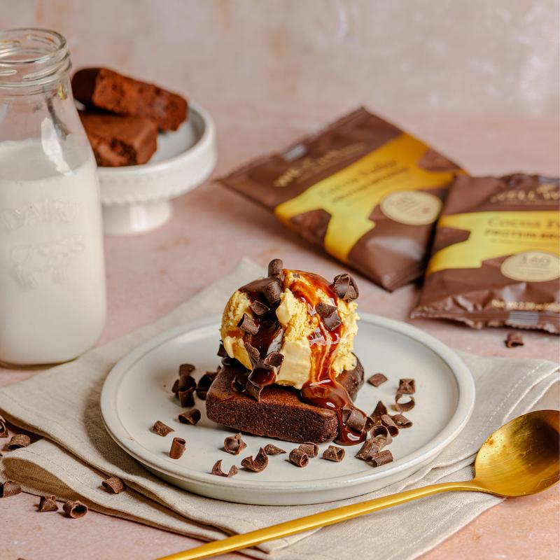 Well Within Cocoa Fudge Protein Brownie - Clean Ingredients, 15g Protein, 2g Sugar 160 Calories