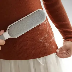 1Pc Pet Static Double-Sided Lint Brush, Manual Reusable Hair & Dust Remover - Durable Polypropylene Material, Cordless Static Removal Cleaning Brush for Clothes, Sofa, Furniture, Bedding & Carpet