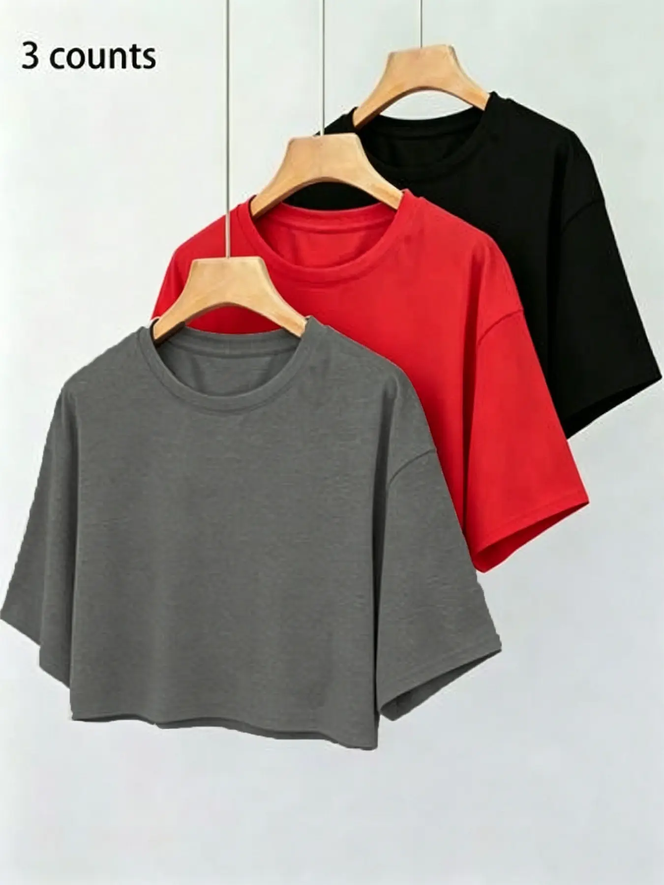 Women's Round Neck Loose Fit Casual Solid Color Short Sleeve Sporty T-Shirt, Activewear T Shirt, Athletic Shirt, Athletic Workout Clothing, Athletic Training Apparel, Perfect for Summer & Spring, Gym, Yoga, Cycling, Running