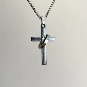 Letter Cross Soul Salvation Soul Necklace Ring Necklace Hip Hop Pendant Unisex