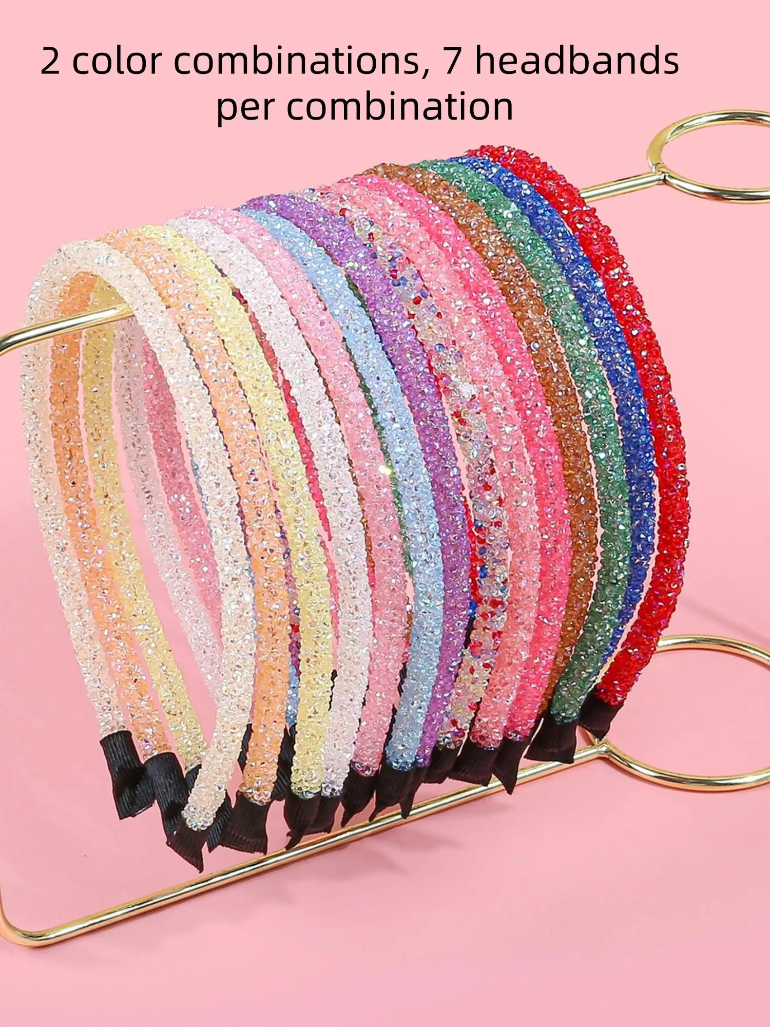 Glitter Hair Hoop, Bling Hair Headband, Fashionable Hair Accessories for Women & Girls, Minimalist Headwear Suitable for Thick Hair, Fashion Hair Accessories for Party, Daily Clothing Decor, Headbands