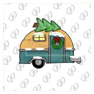 Christmas Camper with Tree Cookie Cutter
