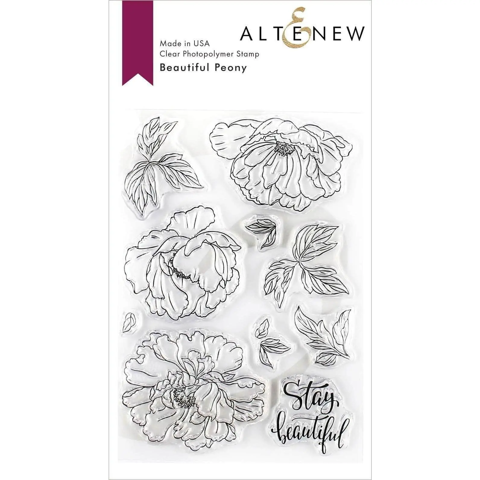 Beautiful Peony Stamp Set