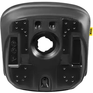 VEVOR Universal Lawn Tractor Seat Replacement, Compact High Back Mower Seat, Black Vinyl Forklift Seat, Central Drain Hole Skid Steer Seat with Mounting Bolt Patterns of 8x 11.5 11.25x 11.5