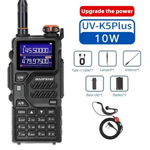 Baofeng K5plus 10w Multi-Band Uhf/vhf/am Aircraft Band, 999 Channels, 2500mah Wireless Frequency Replicator Handheld Transceiver
