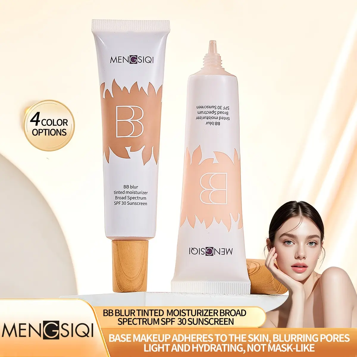 Mengsiqi 30ML Multi-Color Bb Cream Spf30, Sunscreen for All Skin Types, Natural Finish, Long-Lasting, Perfect for Daily Use, Ideal Gift