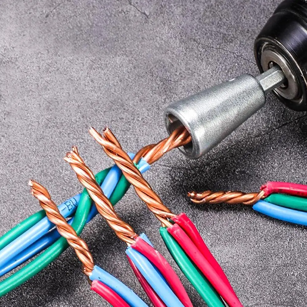 Electric Drill Wire Stripper, Electrician Automatic Twist Wire Stripper, Electric Drill Parallel Adapter, Wire Stripping Tool for Home Construction, H