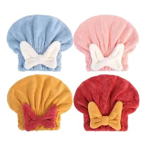 4 Pack Ultra Soft Microfiber Hair Towel Caps, Rapid Quick-Drying Highly Absorbent Hair Turban, No-Snug Comfortable Hair Wrap for Women Overnight Hair Care