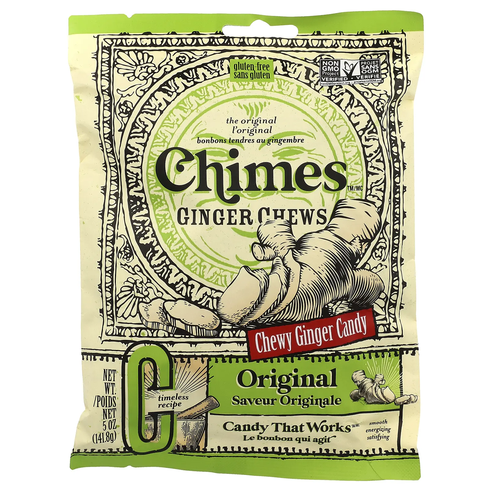 Chimes Ginger Chews, Original, 5 oz (141.8 g) Chimes Ginger Chews, Original, 5 oz (141.8 g)