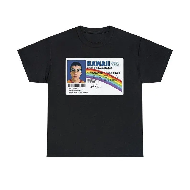 Mclovin from Superbad T-Shirt, Funny Meme Dank GenZ Shirt - Unisex Tee, Retro Graphic Merch Joke Tee Crewneck Clothes Menswear Underwear Casual Human Streetwear Top Shortsleeve Tropical Tshirt