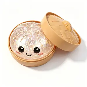 Giant Glitter Dumpling, Giant Dumpling Squishy, Blind , Cute Anxiety Relief Fidget Toy, with  ,Soft Squeeze Decompression Dough for Adults, Steamer Box