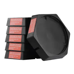fathersdaygift VEVOR RV Leveling Pads, 9 Inch Round Landing Feet, Permanent Attached Jack Stabilizers, Rubber Jack Pads, 5000 lbs Capacity per RV Jack Pad, 5th Wheels, Travel Trailers, Class A/C Motorhomes (6-Pack)