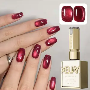 1PC 15ML Fireworks Cat's Eye---super Bright Cat's Eye Glue New Popular Fireworks Red Magnetic Nail Glue High Saturation Led Gel Nail Salon Firm Without Hurting Nails Long-lasting Firm for Nail Art DIY Nail Art Essential
