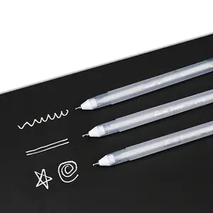 2pcs/set White Gel Pen Fine Tip Sketching Highlight Marker Pen For Artists Black Papers Drawing Design Illustration Art Supplies Sketch Markers