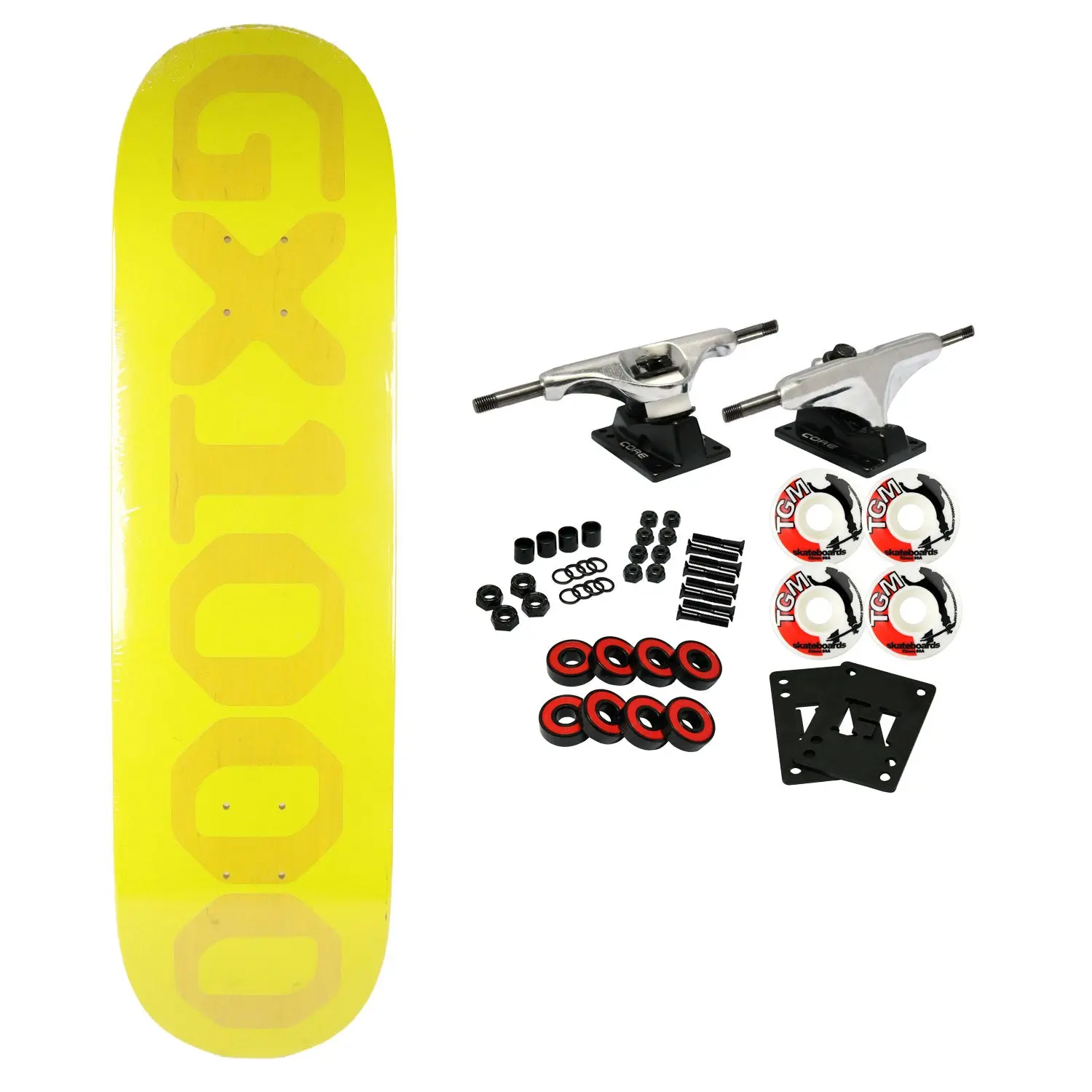 GX1000 Skateboard Complete OG Logo Yellow 8.37" x 32.25"