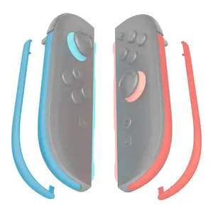 eXtremeRate Replacement Decorative Strips for Joycon 2, Custom DIY Decoration Strip Side Housing Trim Shell with Prying Stick for Nintendo Switch 2 Controller - Blue & Orange