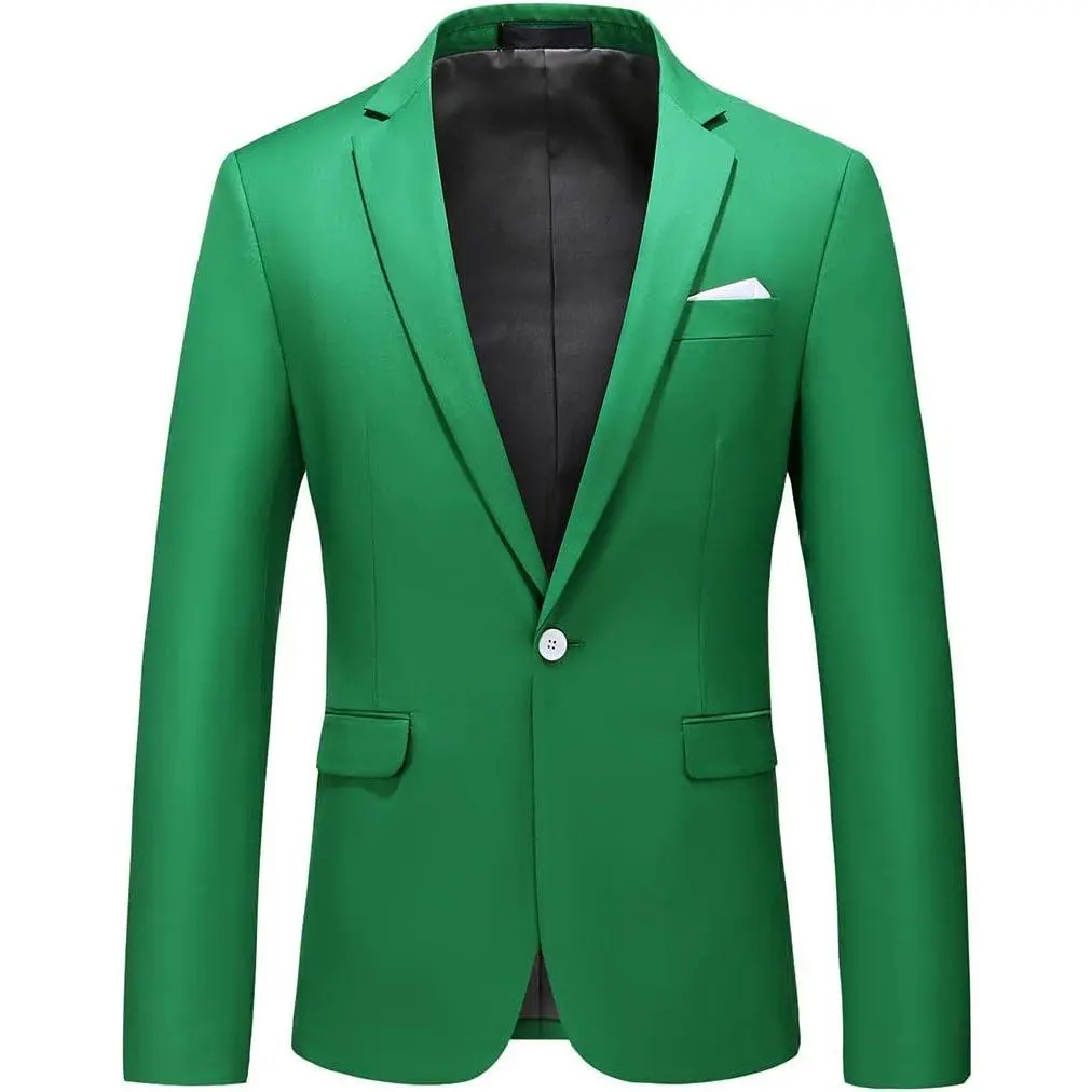 UNINUKOO Mens Suit Jacket Slim Fit Sport Coat 1 Button Notched Lapel Casual Fashion Dress Blazer for Men