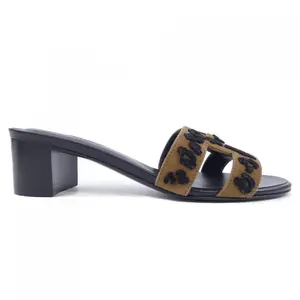 Pre-owned HERMÈS Suede Small Leather Goods Hermes Oasis Chevre Velours Sandals