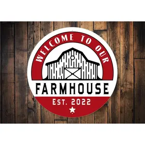 Welcoming Farm Sign, Custom Farm Gift, Decor For Farming, Farm Family Gift, Barn Sign, Gift For Red Barn, Custom Barn Signs, Decor For Barns