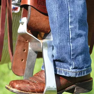 Cashel E-Z Knees Western Stirrup Turners - 1/8-inch Hand-Polished Aluminum Pair for Knee and Hip Relief