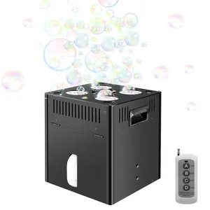 PAIDUN LED RGB Bubble Machine Maker Blower DMX Remote Control Stage Effect 4-5M/13-16.4FT Wedding Show Event Birthday Party Christmas