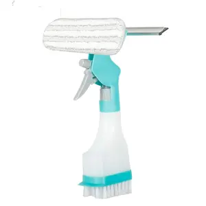 4 in 1 Window Cleaning Kit Professional Squeegee with Spray Bottle for Shower Mirror Glass Car Windshield Countertop Easy Gadget Cleaner Tool