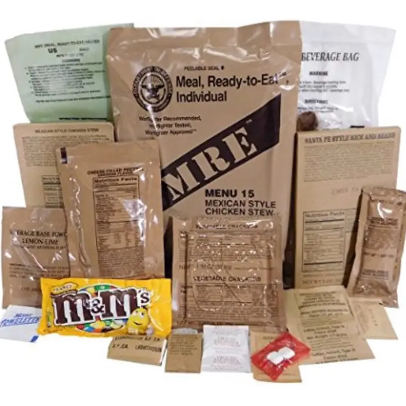 4 (random) MRE MealReady to Eat, Emergency kit Food Supply, Survival Camping Outdoor Inspection 2026, 2027 or Better (4 Meals (Random), 4, Count)