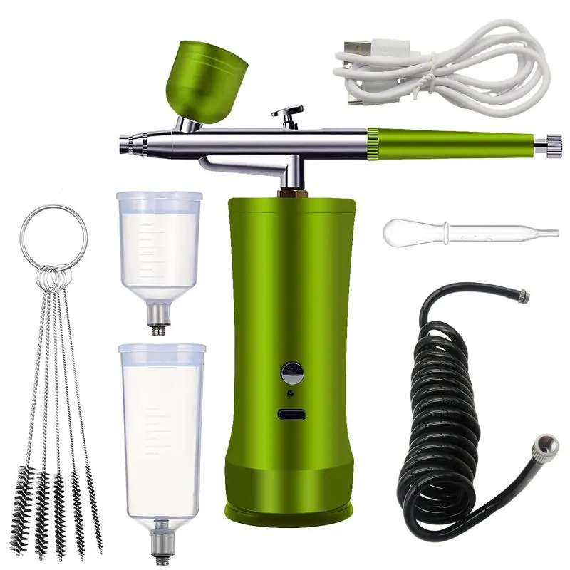 Expert Airbrush Kit with Rechargeable Portable Cordless Compressor, Handheld Airbrush Gun Set for Nail Art, Cake Decor