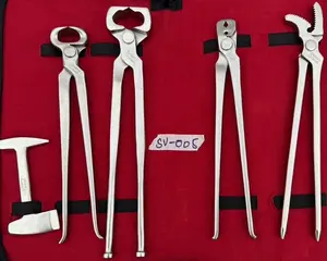 Farrier Horse Hoof Kit Nippers Nail Puller Clincher Buffer and Puller Trimming-