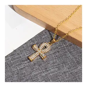 Western Gothic Cross Pendant |   Micro Pave Cubic Zirconia White Cross |   Men's Hip Hop Jewelry |   Edgy Statement Necklace